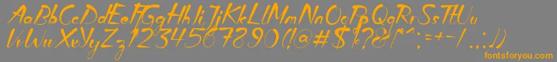 ScaryNight Font – Orange Fonts on Gray Background