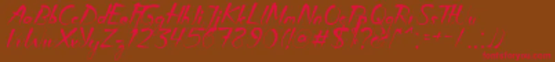 ScaryNight Font – Red Fonts on Brown Background