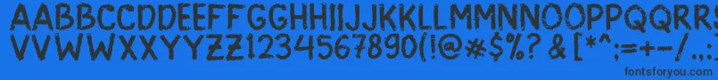 ScarySign Font – Black Fonts on Blue Background