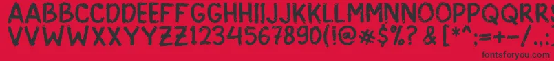 ScarySign Font – Black Fonts on Red Background