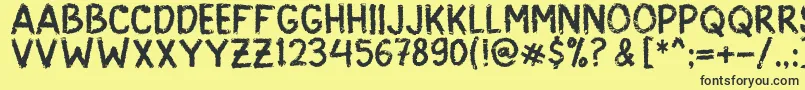 ScarySign Font – Black Fonts on Yellow Background