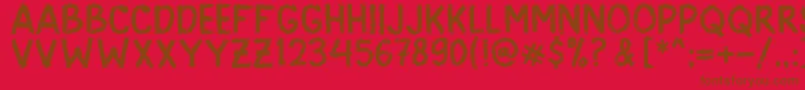ScarySign Font – Brown Fonts on Red Background