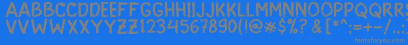 ScarySign Font – Gray Fonts on Blue Background