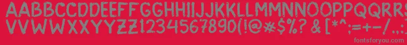 ScarySign Font – Gray Fonts on Red Background