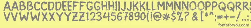 ScarySign Font – Gray Fonts on Yellow Background