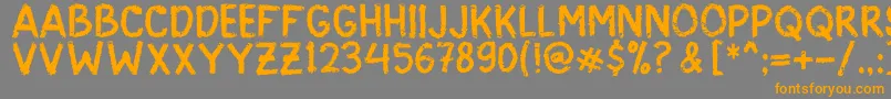 ScarySign Font – Orange Fonts on Gray Background