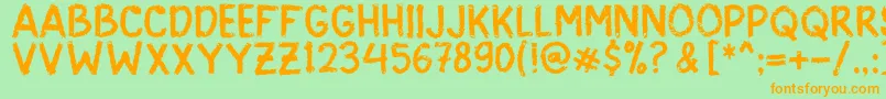 Подробнее о шрифте ScarySign Шрифт ScarySign – оранжевые шрифты на зелёном фоне