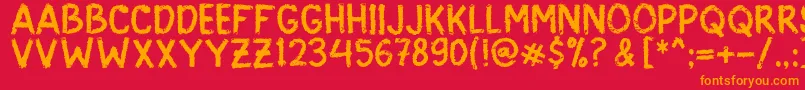 ScarySign Font – Orange Fonts on Red Background