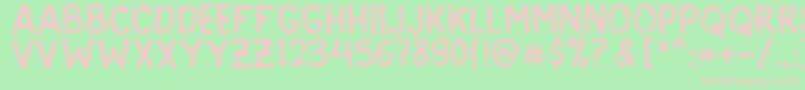 ScarySign Font – Pink Fonts on Green Background