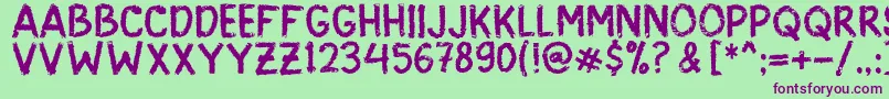 ScarySign Font – Purple Fonts on Green Background