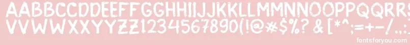 ScarySign Font – White Fonts on Pink Background