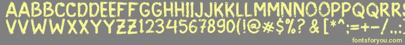 ScarySign Font – Yellow Fonts on Gray Background