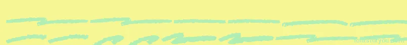 Police ScarySignSwash – polices vertes sur fond jaune