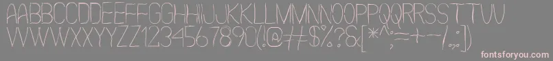 Scarythin St Font – Pink Fonts on Gray Background