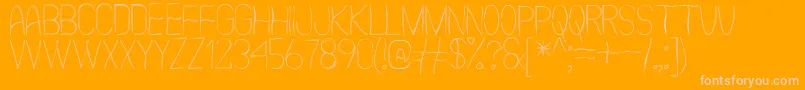 Scarythin St Font – Pink Fonts on Orange Background