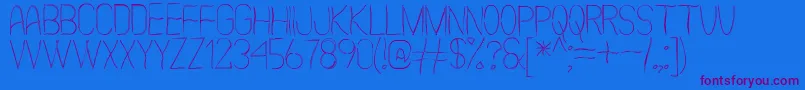 Scarythin St Font – Purple Fonts on Blue Background