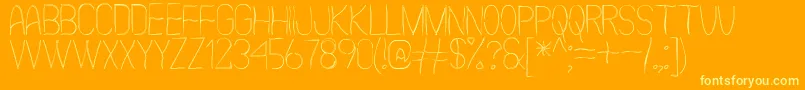 Scarythin St Font – Yellow Fonts on Orange Background