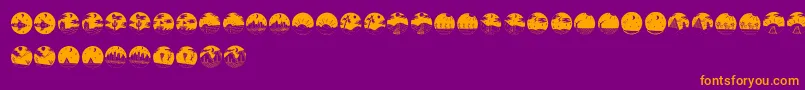 scenery Font – Orange Fonts on Purple Background