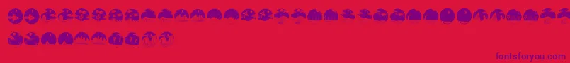 scenery Font – Purple Fonts on Red Background