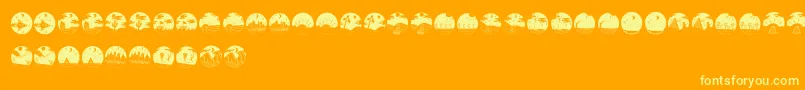 scenery Font – Yellow Fonts on Orange Background