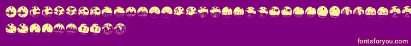 scenery Font – Yellow Fonts on Purple Background