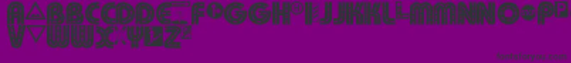 Schilderwald alt Font – Black Fonts on Purple Background