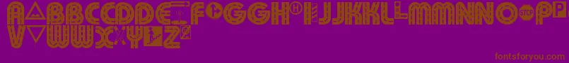 Schilderwald alt Font – Brown Fonts on Purple Background