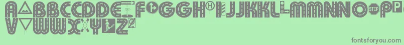 Schilderwald alt Font – Gray Fonts on Green Background