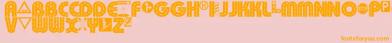 Schilderwald alt Font – Orange Fonts on Pink Background