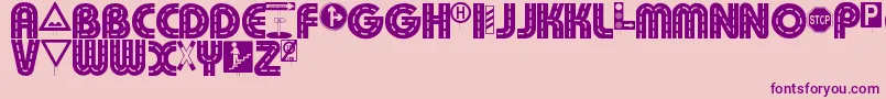 Schilderwald alt Font – Purple Fonts on Pink Background