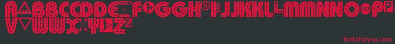 Schilderwald alt Font – Red Fonts on Black Background