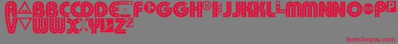 Schilderwald alt Font – Red Fonts on Gray Background