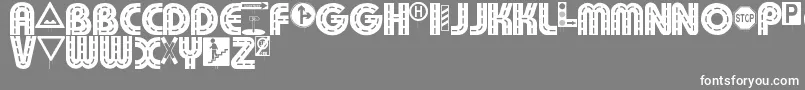 Schilderwald alt Font – White Fonts on Gray Background