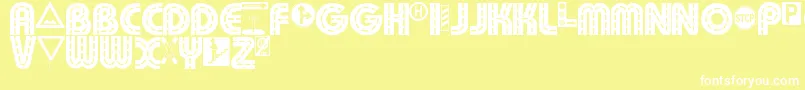 Schilderwald alt Font – White Fonts on Yellow Background