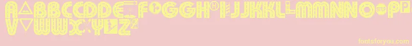 Schilderwald alt Font – Yellow Fonts on Pink Background