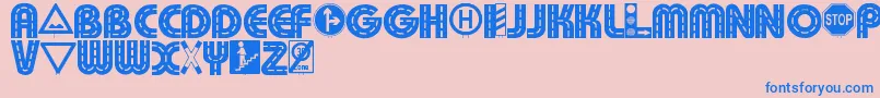 Schilderwald Font – Blue Fonts on Pink Background