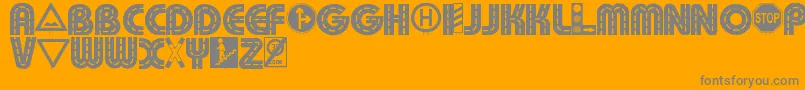 Schilderwald Font – Gray Fonts on Orange Background