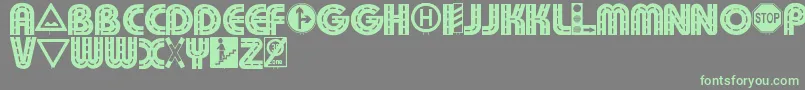 Schilderwald Font – Green Fonts on Gray Background