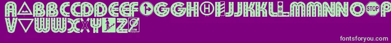 Schilderwald Font – Green Fonts on Purple Background