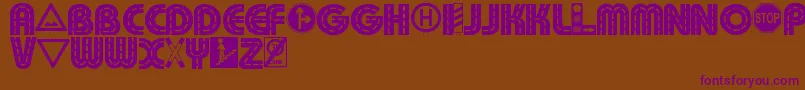 Schilderwald Font – Purple Fonts on Brown Background