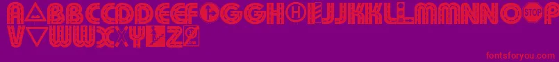 Schilderwald Font – Red Fonts on Purple Background