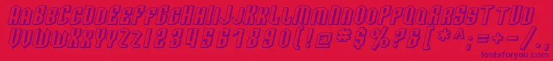SfArcheryBlackScShadedOblique Font – Purple Fonts on Red Background