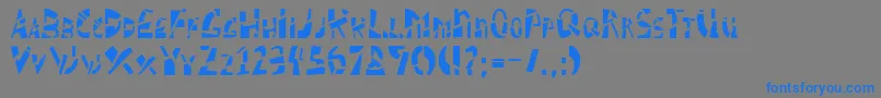 SCHIZM   Font – Blue Fonts on Gray Background