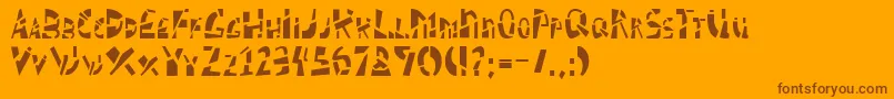 SCHIZM   Font – Brown Fonts on Orange Background