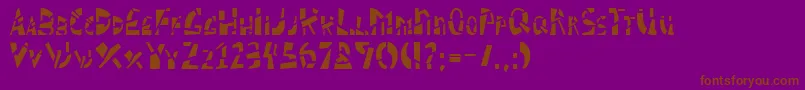 Шрифт SCHIZM   – коричневые шрифты на фиолетовом фоне