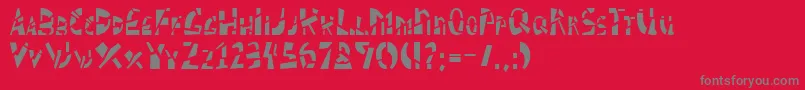 SCHIZM   Font – Gray Fonts on Red Background