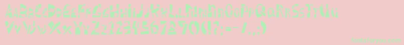 SCHIZM   Font – Green Fonts on Pink Background