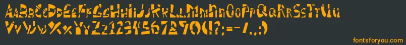 Шрифт SCHIZM   – оранжевые шрифты на чёрном фоне