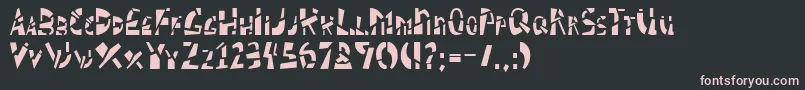 フォントSCHIZM   – 黒い背景にピンクのフォント