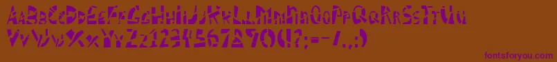 SCHIZM   Font – Purple Fonts on Brown Background